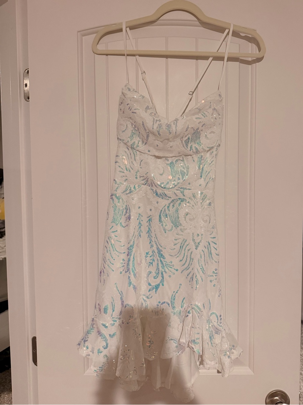 NWT HelloMolly White Sequin Dress